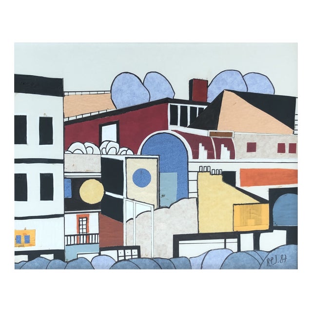 RPJ, Architecture, 1987, Collage & Mixed Media on Paper, Framed For Sale