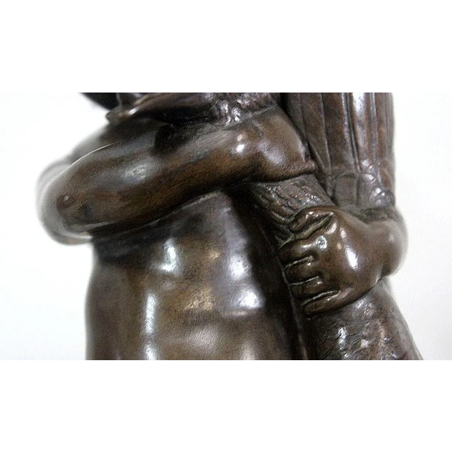 Bronze of a Cherub Holding a Goose by A. Collas, 19th Century For Sale - Image 9 of 18