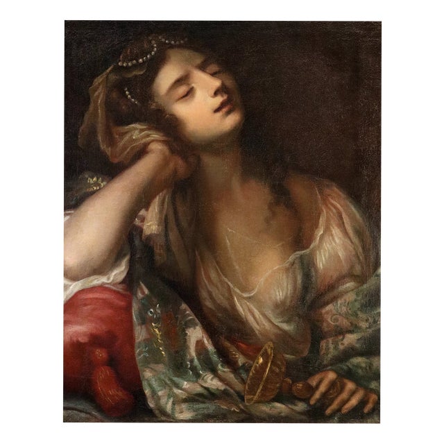 After Carlo Francesco Nuvolone, The Suicide of Queen Sophonisba, 17th Century, Oil Painting on Canvas, Framed For Sale