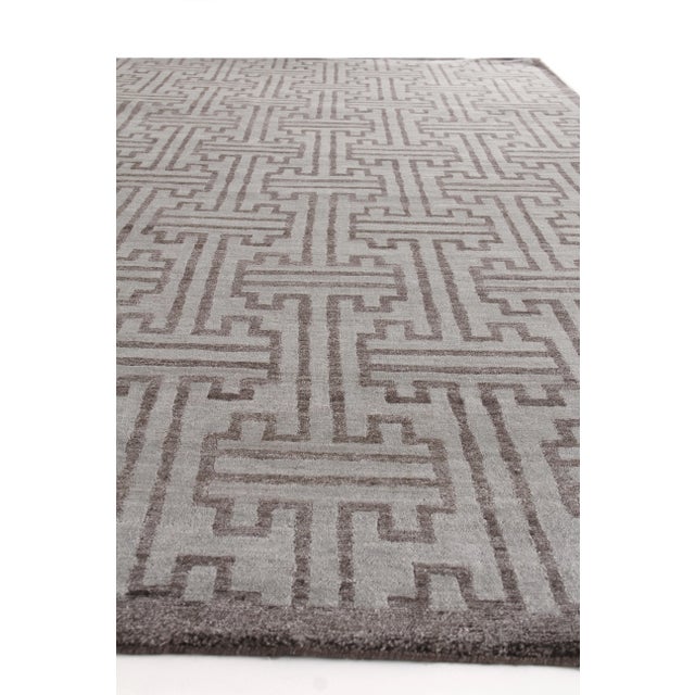 Dartford Hand-Knotted Bamboo/SilkBrown/Multi Rug - 6'x9' For Sale - Image 4 of 6