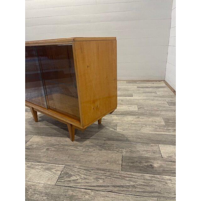 Vintage Sideboard with Glass Sliding Doors from Novy Domov, 1970s For Sale - Image 3 of 6