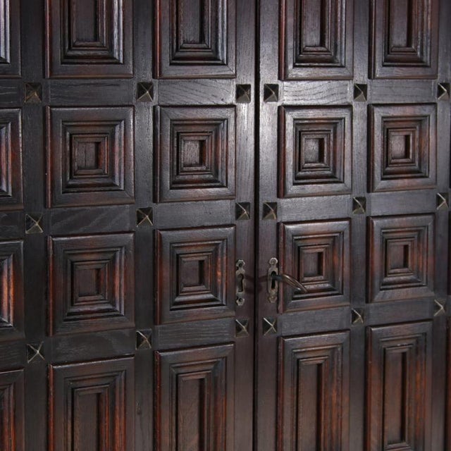 Brutalist Highboard Cabinet from Spain, 1960s For Sale - Image 11 of 14