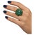 Baroque Bochic “Orient” Vintage Zambian Emerald Ring Set In 18K Yellow Gold & Silver For Sale - Image 3 of 8