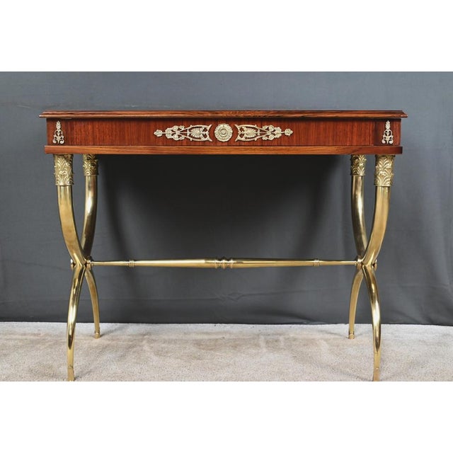 Empire Style Mahogany Veneer Console Table, Early 20th Century For Sale - Image 13 of 18