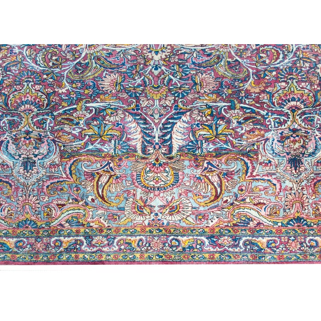 1920s Early 20th Century Persian Kirman Rug For Sale - Image 5 of 15