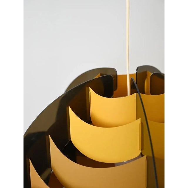 Brown Brown Suspension Lamp, 1970s For Sale - Image 8 of 10
