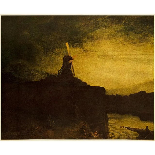 Paper 1956 After Rembrandt "The Mill", Vintage Full-Color Print For Sale - Image 7 of 7
