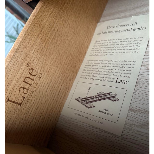 1970s Lane Furniture Classic Walnut 4 Drawer Tall Boy Dresser For Sale - Image 9 of 12