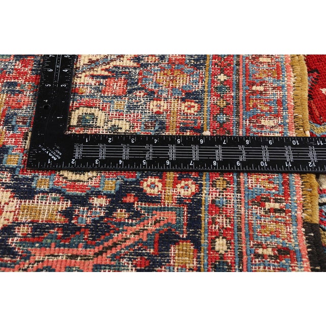 Textile Late 19th Century Persian Heriz Rug, 10'00 X 13'10 For Sale - Image 7 of 10