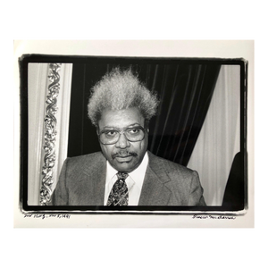 Fred McDarrah, Vintage Print Silver Gelatin Signed Photograph Don King Boxing Promoter, 1991