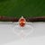 Padparadscha Sapphire Halo Ring With Natural Diamond Accents in Solid 14k Gold, Size 6.75 For Sale In Columbus - Image 6 of 10
