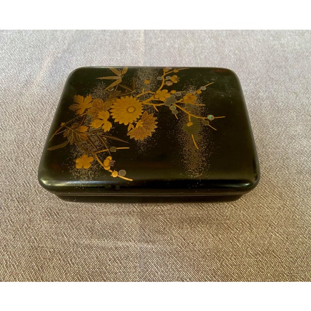 Japanese Black Laquered Maki-E For Sale - Image 4 of 9