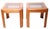 Brown Pr. Oak and Tinted Glass End Side Tables C. 1980/90's For Sale - Image 8 of 8