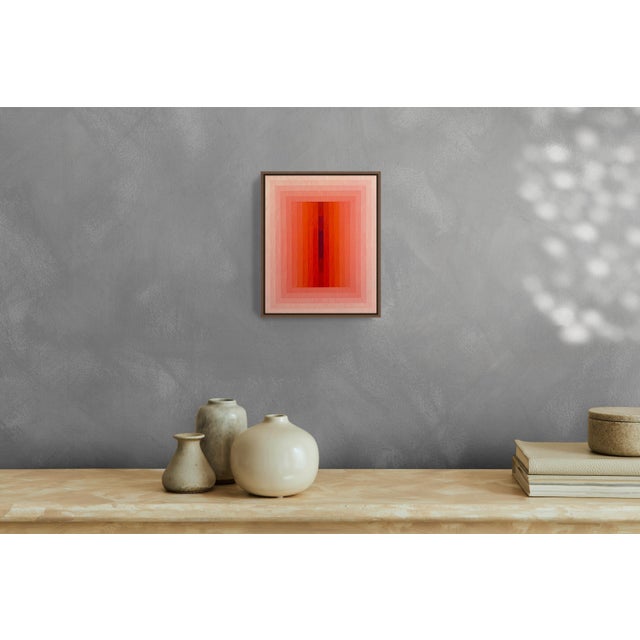 Contemporary Abstract Acrylic on Board "Light Consideration (Orange Dpp) 2" by Andy Harwood For Sale - Image 4 of 5