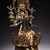 Vintage Gilt Bronze Seated Buddha, High Relief Carving With Flanking Vines For Sale - Image 4 of 10