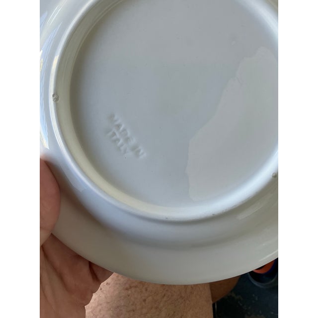 Vintage Coastal Italian Glazed Ceramic Salad Plates - Set of 8 For Sale - Image 9 of 12