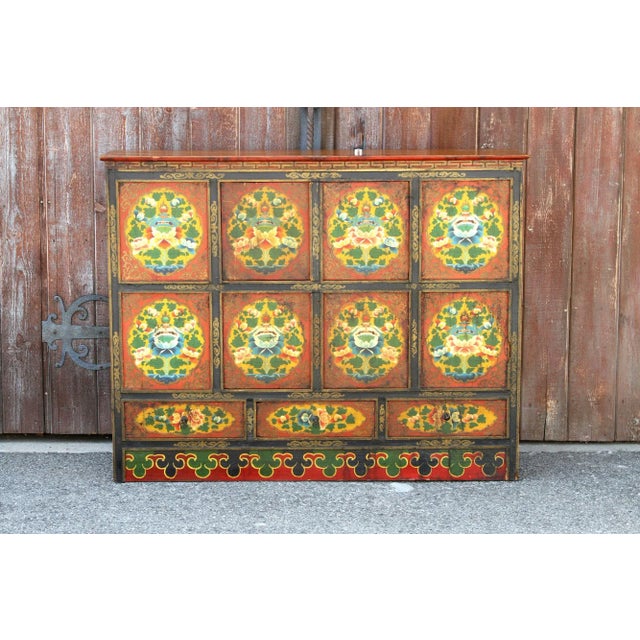 Early 19th Century Tibetan Cabinet For Sale - Image 10 of 11