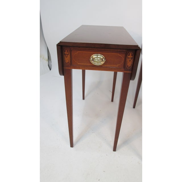 Wood 1940s Pair of Pembroke Table Made by Biggs of Va For Sale - Image 7 of 10