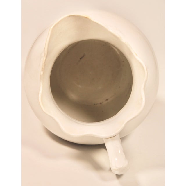 Vintage English White Ironstone Ceramic Pitcher For Sale In Tulsa - Image 6 of 11