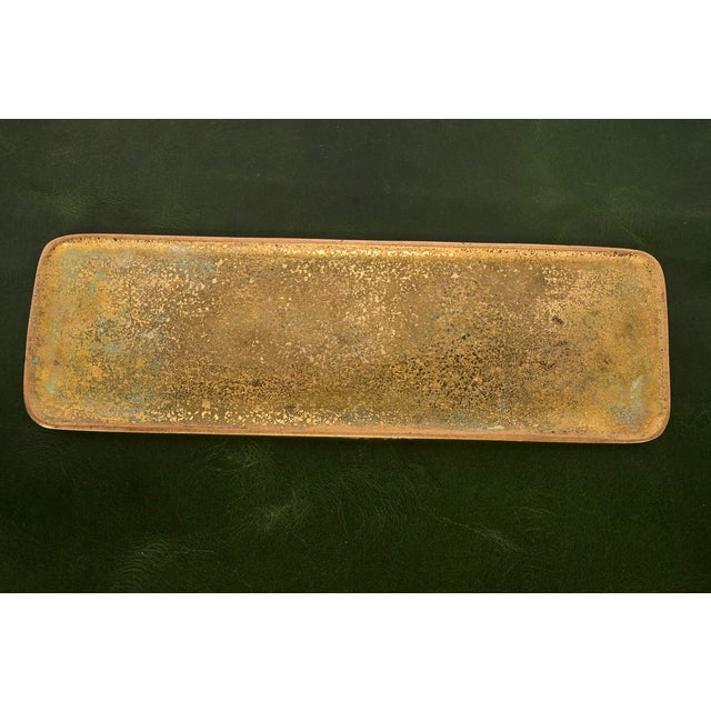 Bronze Tiffany Studios New York Zodiac Bronze Doré Pen Tray For Sale - Image 8 of 11