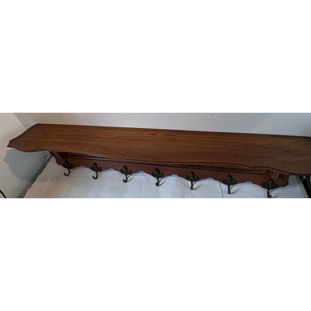 Vintage French Wood Coat Rack For Sale - Image 4 of 9