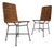 Brazilian Modern Pair of Chairs in Iron & Wicker by Carlo Hauner, Brazil, 1950s For Sale