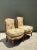 Late 20th Century Vintage Palm Print Fabric Slipper Chairs - Pair For Sale - Image 5 of 12