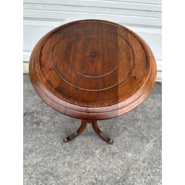 Vintage late Victorian sside table, plant stand, accent table. In great condition. Wood base with ornate hand carved...
