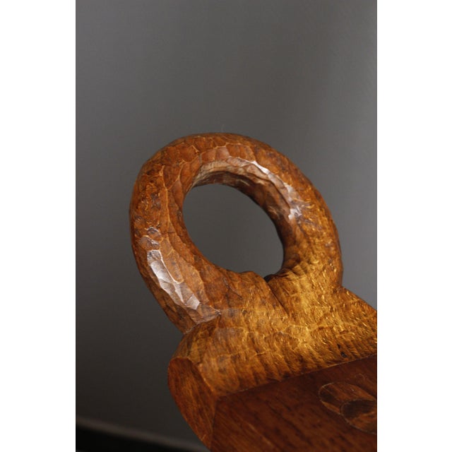 Mid-Century Modern Brutalist Tripod Chairs with Hand Carved Details, 1950s, Set of 2 For Sale - Image 12 of 17