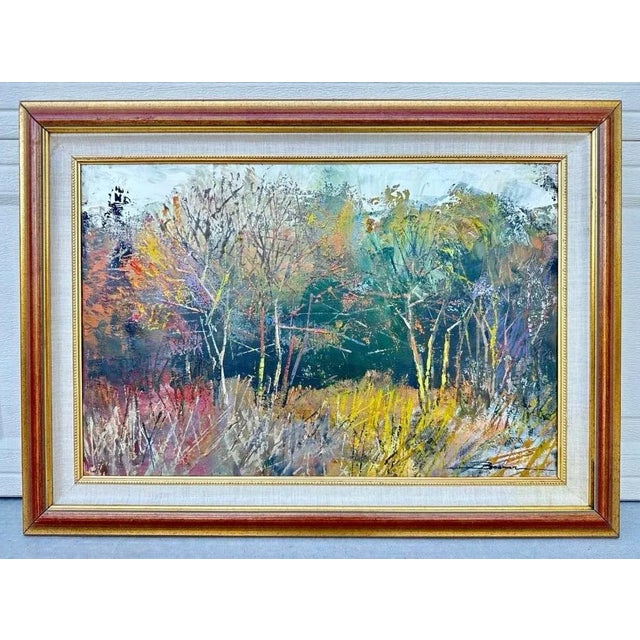 Vibrant Landscape by Mykola Bodnar – Framed Impressionist Painting This striking painting by acclaimed Ukrainian artist...