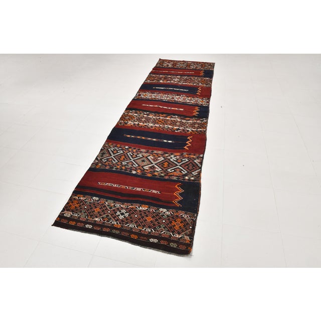 Vintage Turkish Wool Runner Kilim Rug, 1960s For Sale - Image 11 of 11