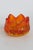 Flower Shaped Glowing Orange Glass Tealight Holder Small Petal Ring Dish 4946b For Sale - Image 9 of 13