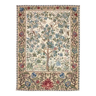 The Garden Cream Loom Woven Tapestry - 107 X 66 Cm (3'6" X 2'2") - Requires Rod Size 2 For Sale
