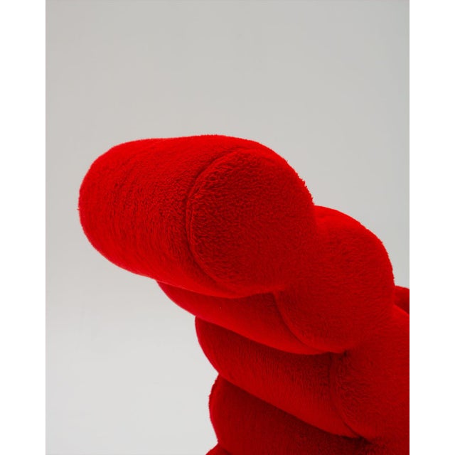 Postmodern Velvet Armchair, 1990s For Sale - Image 9 of 10