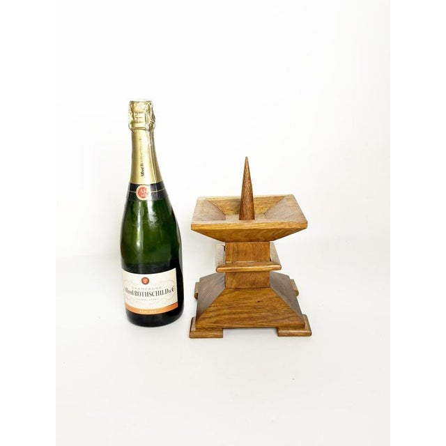 Oak Candleholder, France, 1940s For Sale - Image 3 of 11