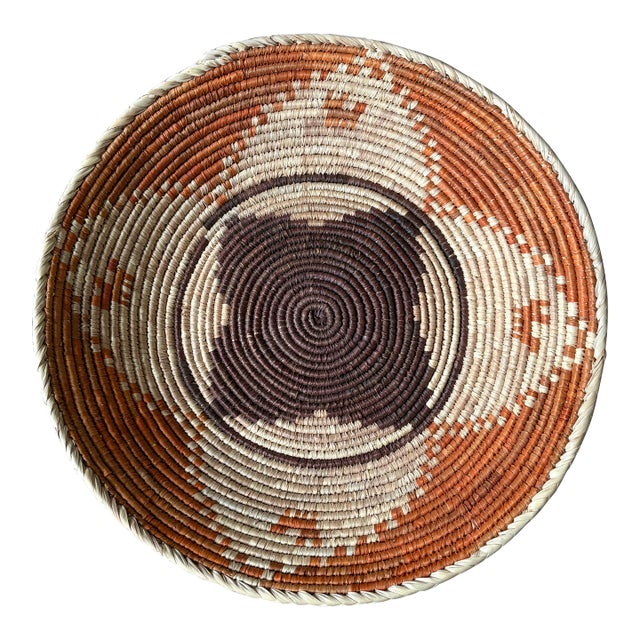 African Coiled Straw Basket For Sale