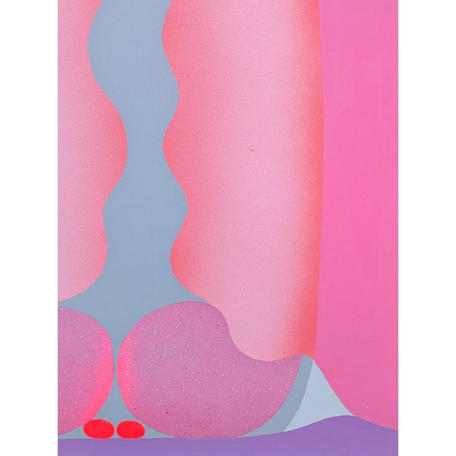 Pink Alika Herreshoff "Bess Nest" Contemporary Colorful Pink and Purple Abstract Painting, 2015 For Sale - Image 8 of 12
