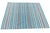 Casa Cosima Handwoven Cotton Area Rug, Natural Vegetable Dyed, Blue, Red and Yellow Striped Dhurrie - 6'x9' For Sale - Image 4 of 12
