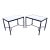 Mid Century Modern Wrought Iron & Milk Glass Small Side Tables—a Pair For Sale