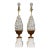 Vintage Manises Casa Pupo Style Porcelain Floral Lamps With Ceramic Flowers Pair For Sale