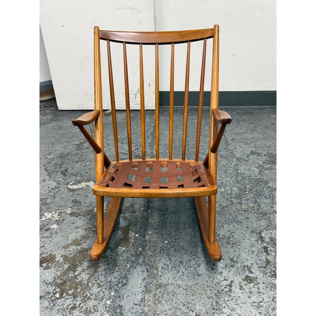 Wood Frank Reenskaug for Bramin Mobler Rocking Chair, Circa 1960s For Sale - Image 7 of 12