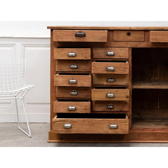 Antique Fir Wood Workshop Cabinet, 1930s For Sale - Image 16 of 18