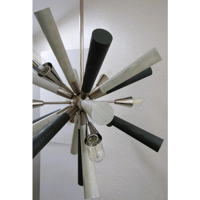 2000 - 2009 Elk Home Solara Polished Nickel Metal 6 Light Chandelier Sputnik Design For Sale - Image 5 of 15