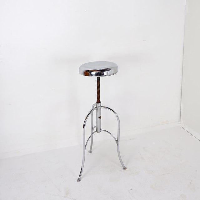 Brown Stainless Steel Swivel Medical Stool For Sale - Image 8 of 14