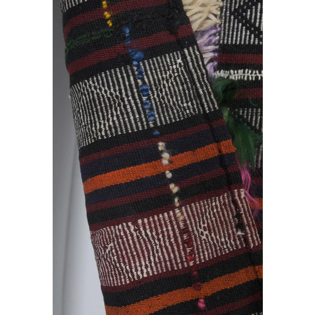 Vintage Colorful Angora Wool Shaggy Rug 3'7" X 5'2" For Sale - Image 11 of 13