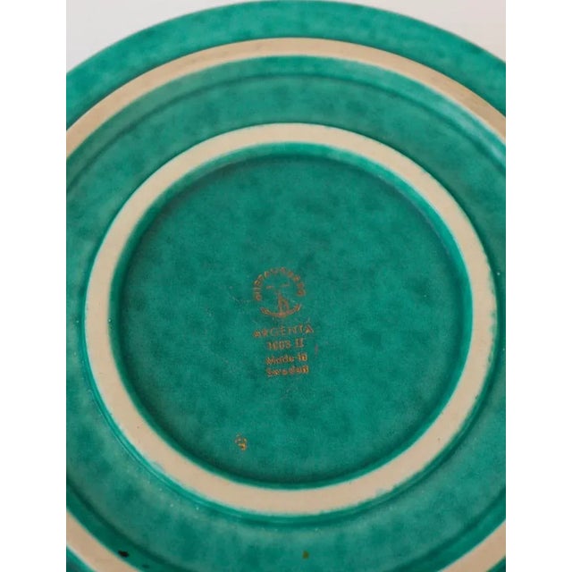 Ceramic Grace Argenta Plate by Wilhelm Kåge for Gustavsberg For Sale - Image 7 of 11