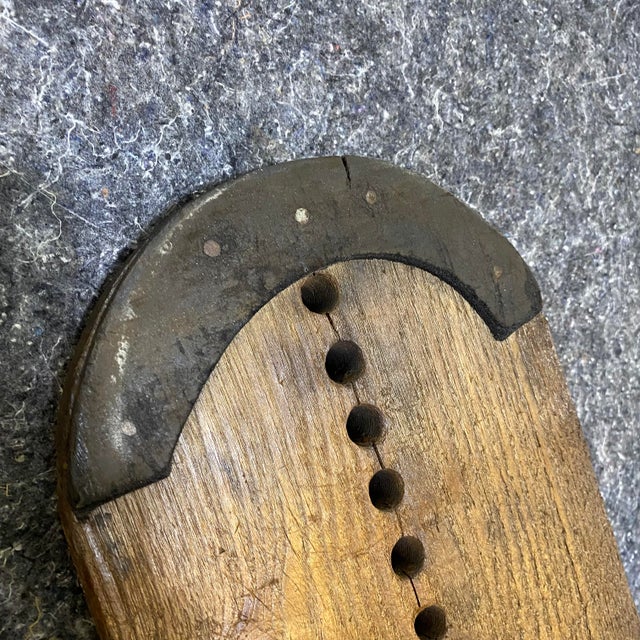 Antique wooden bevel gauge (also called a sliding T-bevel or angle-finder). This large carpenter's tool would have been...