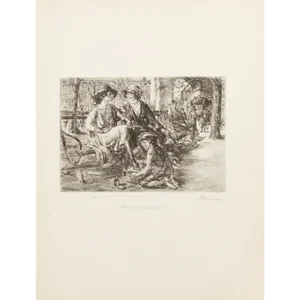1939 After John Sloan "Shine, Washington Square", First Edition Period Offset Lithograph