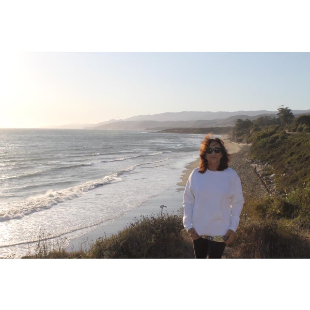 Modern Seascape "Summer Wave" Giclee Print on Canvas Framed in a White Floater Frame For Sale - Image 4 of 4