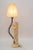 Beige Cast Artificial Marble Table Lamp with Fabric Shade, Vienna, Austria, 1960s For Sale - Image 8 of 10